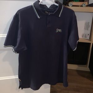 Dime Grass Polo Shirt - Navy